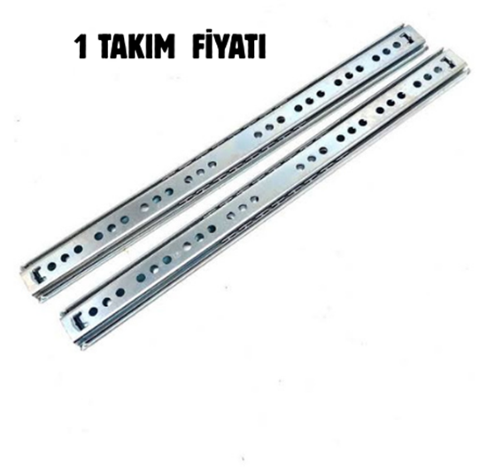 Yeniler Telk.Bily.Tek Açılım Mand.Çekmece Ray 27 mm / 300 mm