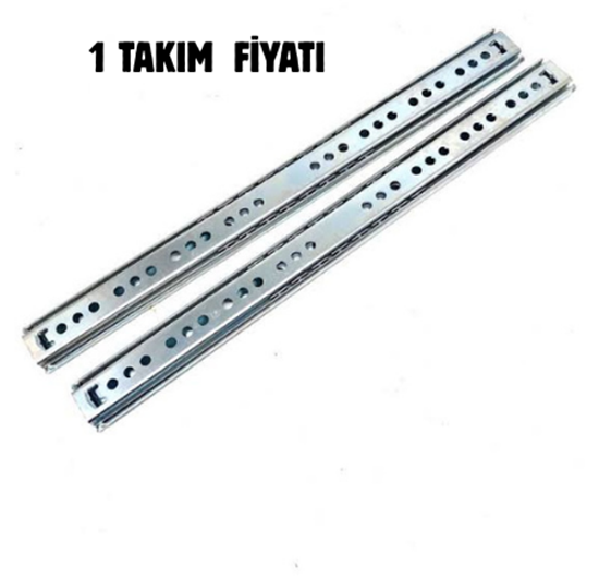 Yeniler Telk.Bily.Tek Açılım Mand.Çekmece Ray 27 mm / 500 mm