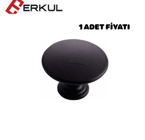 Ayene Düğme Kulp Mat Siyah
