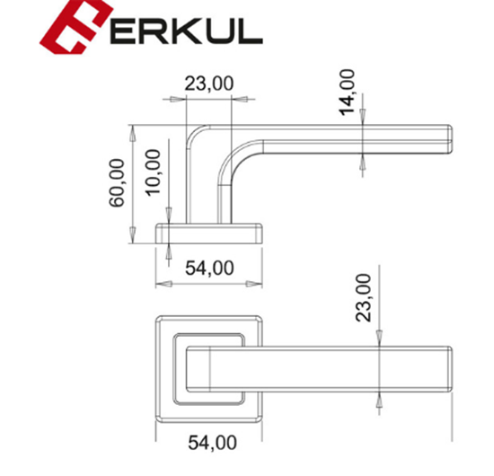 Erkul Akdam Rozetli Wc Kol Mat Siyah