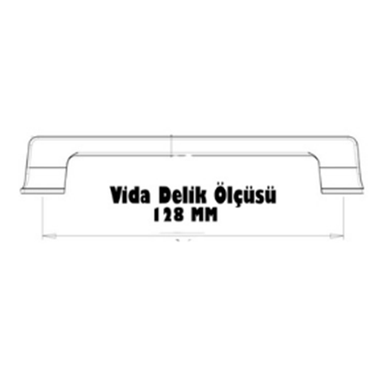 Alm.T Boru Kulp 128 mm Krom
