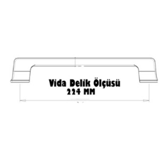 Alm.T Boru Kulp 224 mm Krom