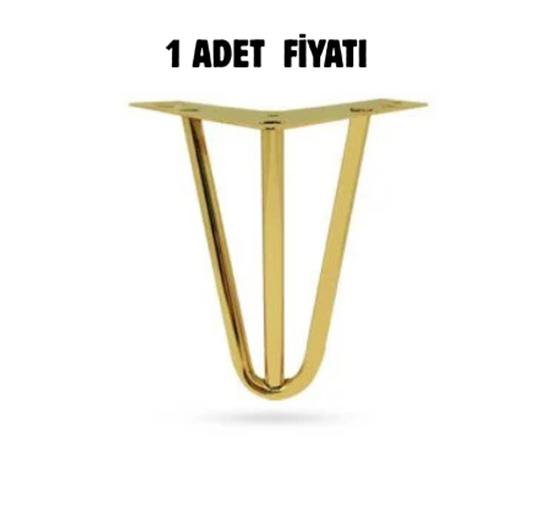 Martı Metal Boru Ayak Altın 15 cm