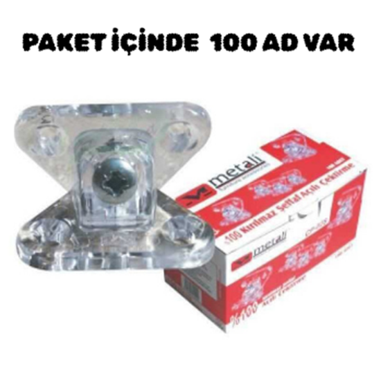 Metali Açılı Şeffaf Çektirme ( 100 AD)