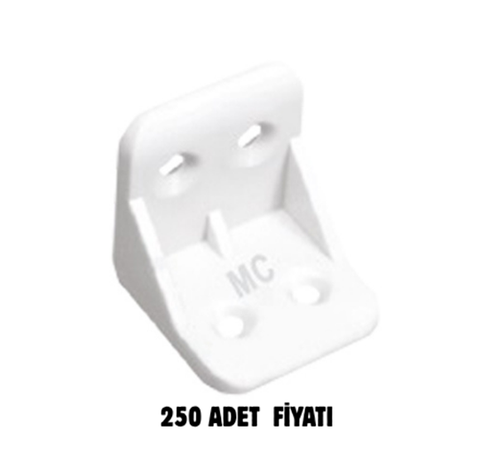 Pls. L Köşe Bağlantı Beyaz ( 250 Adet)