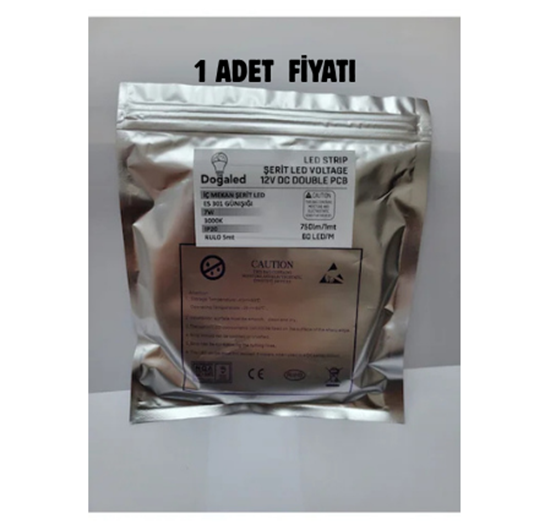 3 Çip Şerit Led 5 Mt ( Beyaz )