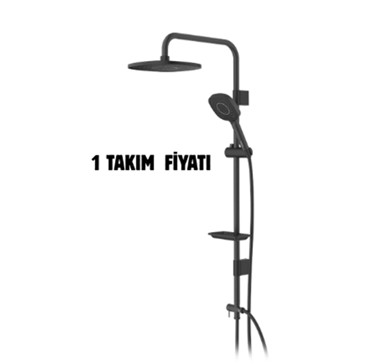 Diamond Coral Tall Duş Seti Siyah
