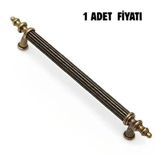 Alm. Antik Sarı Boru Sivri 005 Kulp 128 mm