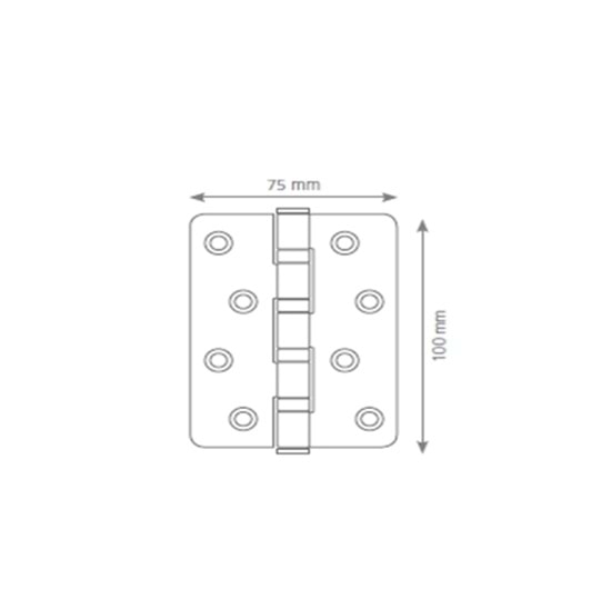 Paslanmaz Menteşe Düz 2.2 mm Saten 100 mm