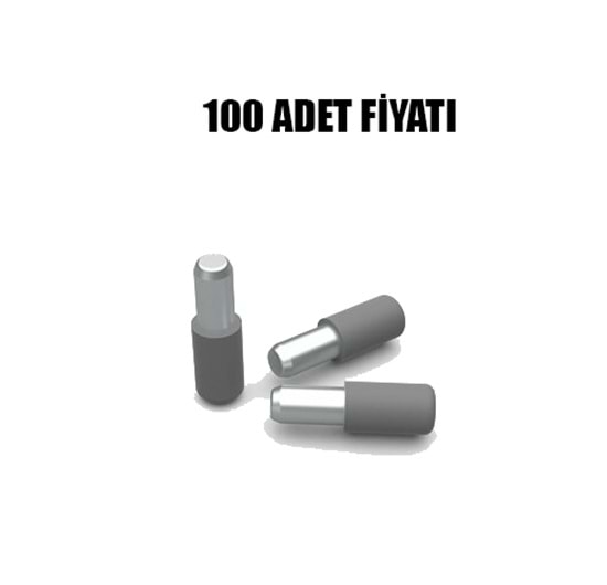 Pls. Başlı Metal Geçmeli Raf Pimi Gri ( 100 Adet)