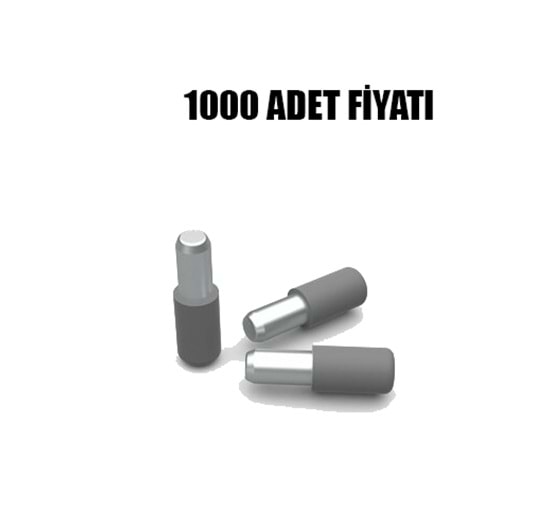 Pls. Başlı Metal Geçmeli Raf Pimi Gri ( 1000 Adet)