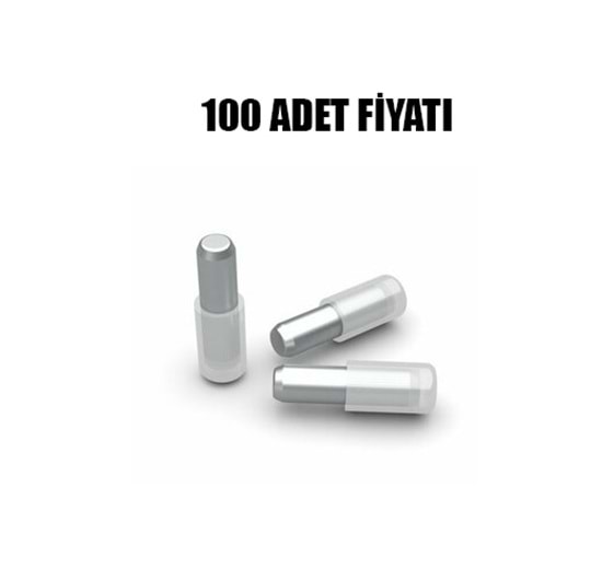 Pls. Başlı Metal Geçmeli Raf Pimi Şeffaf ( 100 Adet)