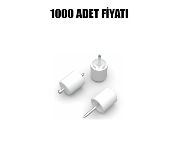 Pls. Çivili Raf Pimi Beyaz ( 1000 Adet)